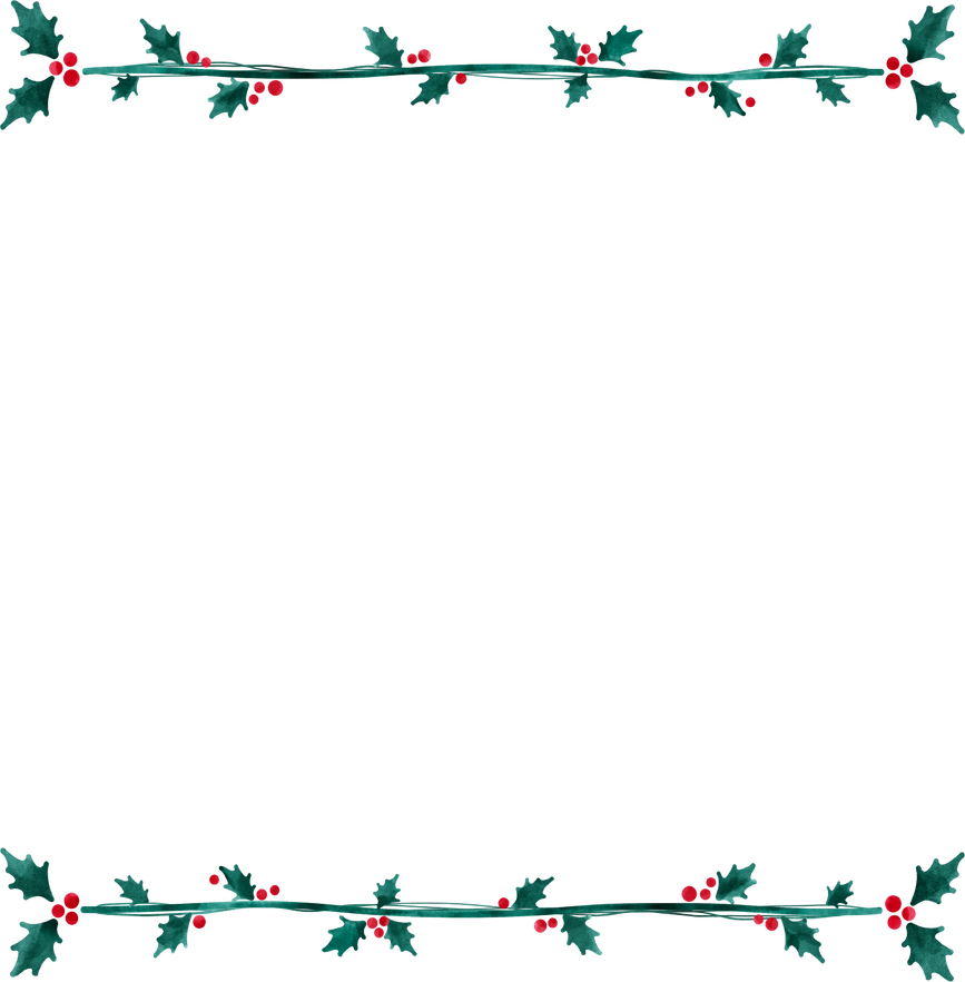 Watercolor Christmas Simple Poinsettias